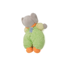 Peluche doudou Elephant vert orange Nounours 25 cm | Destock Baby