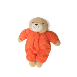 Doudou ours orange beige Nounours 25 cm