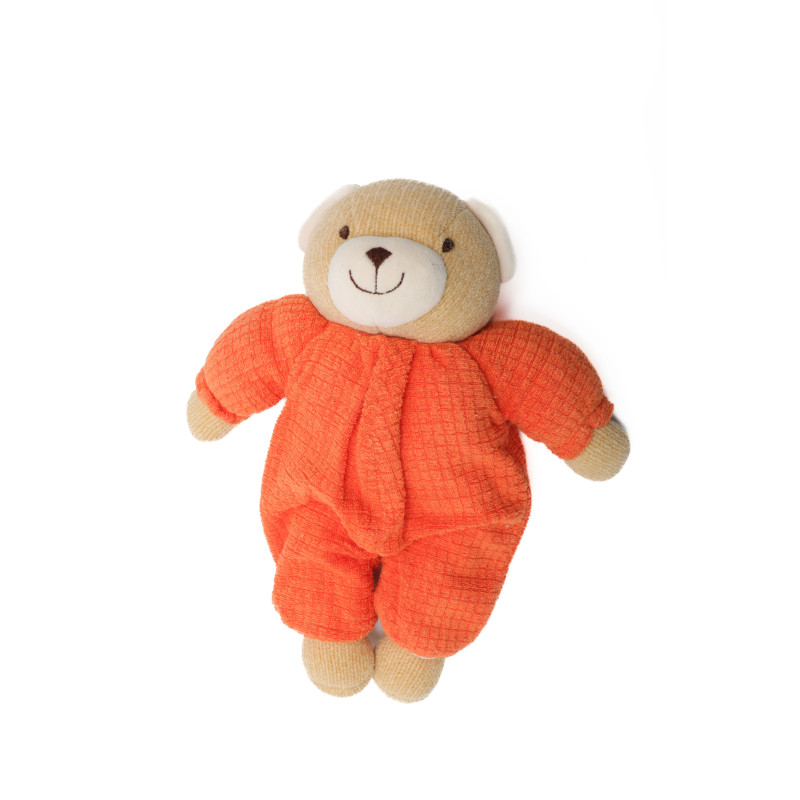 Doudou ours orange beige Nounours 25 cm