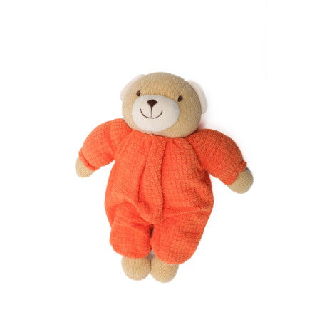 Doudou ours orange beige Nounours 25 cm