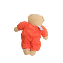 Doudou ours orange beige 25 cm Nounours | Destock Baby