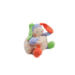 Doudou Peluche lapin bleu et beige 28 cm Nounours | Destock Baby