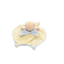 Doudou reversible lapin bleu ours jaune  Cache toi Trouve moi Nounours