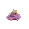 Doudou plat reversible papillon insecte rose mauve Nounours