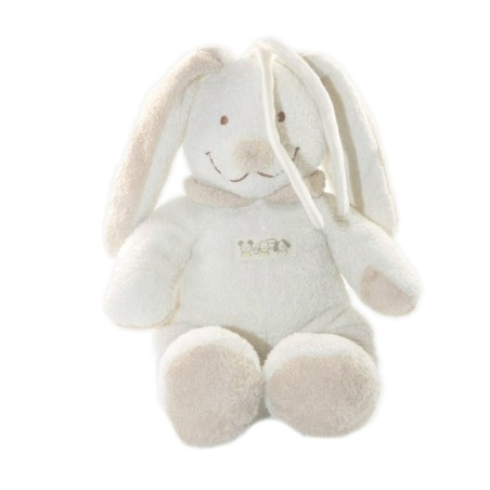 Doudou LAPIN Peluche musicale Blanc Beige NICOTOY The Baby Collection 25 cm (18025)