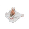 DOUDOU ET COMPAGNIE Lapin blanc beige plat bio