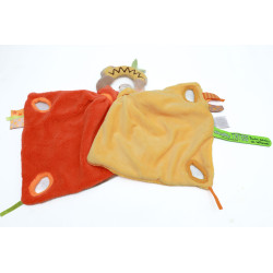 DOUDOU ET COMPAGNIE Ours indien Tatoo poignee ours orange mandarine jaune chez vous des demain