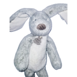 Peluche doudou lapin Fluffy Gris Perle 42 cm Histoire d'Ours | Destock Baby