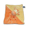 Doudou plat Girafe Vache jaune orange Mots d'Enfants | Destock Baby