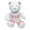 Doudou Peluche musicale Ours rose Prémaman Nicotoy 30 cm (17860)