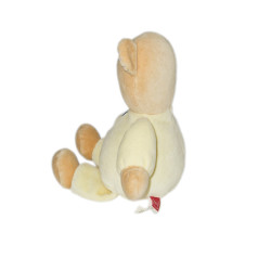 Doudou Ours jaune losanges bleus 26 cm TEX | Destock Baby