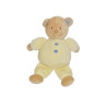 Doudou Ours jaune losanges bleu TEX 26 cm