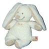 Doudou LAPIN blanc beige - NICOTOY The Baby Collection - H 22 cm (11767)