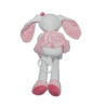 Doudou peluche musicale Lapin rose cœur papillon 30 cm TEX Carrefour | Destock Baby