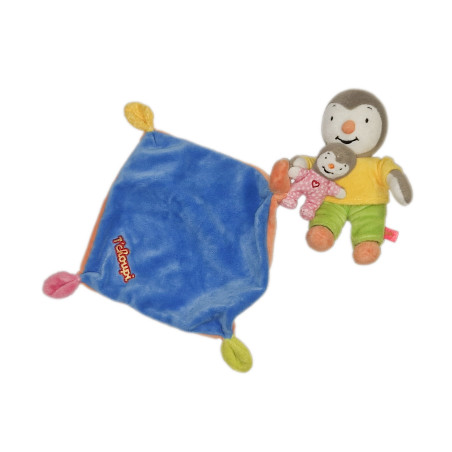 Doudou T'choupi mouchoir bleu orange NICOTOY Simba | Destock Baby