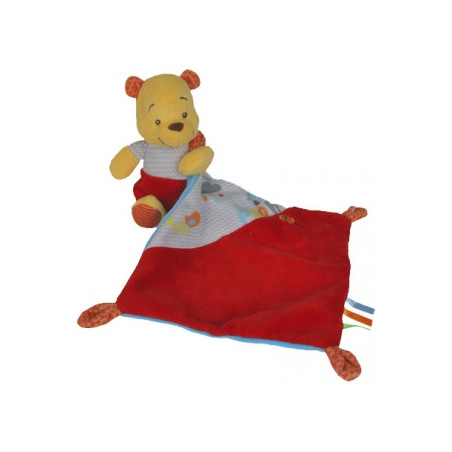 Doudou Winnie Pooh mouchoir rouge Disney Baby NICOTOY Simba | Destock Baby