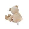 Peluche doudou Ours beige bleu rayures tricot NICOTOY 35 cm | Destock Baby