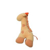 Doudou girafe jaune orange Kiabi Bébé grelot 22 cm | Destock Baby