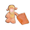 Doudou peluche Tigrou Floppy mouchoir vichy orange Disney NICOTOY 26 cm | Destock Baby
