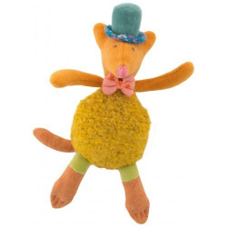 Mini peluche hochet renard vert Les Tartempois Moulin Roty 15 cm | Destock Baby
