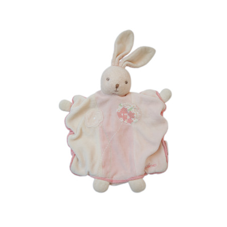 Doudou Marionnette lapin rose Lilirose Kaloo fleurs