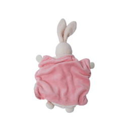 Doudou marionnette lapin rose fleurs Lilirose KALOO | Destock Baby