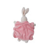 Doudou marionnette lapin rose fleurs Lilirose KALOO | Destock Baby