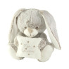 Peluche musicale Lapin chine marron Coussin Mon Doudou Tex Baby 20 cm chez vous des demain