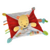 Doudou plat Winnie rouge gris oiseau nuage Disney | Destock Baby