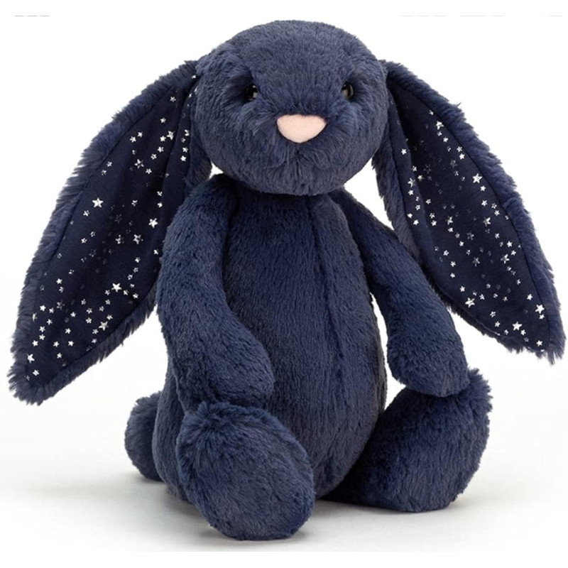 Peluche lapin Stardust bleu étoiles Jellycat 30 cm | Destock Baby