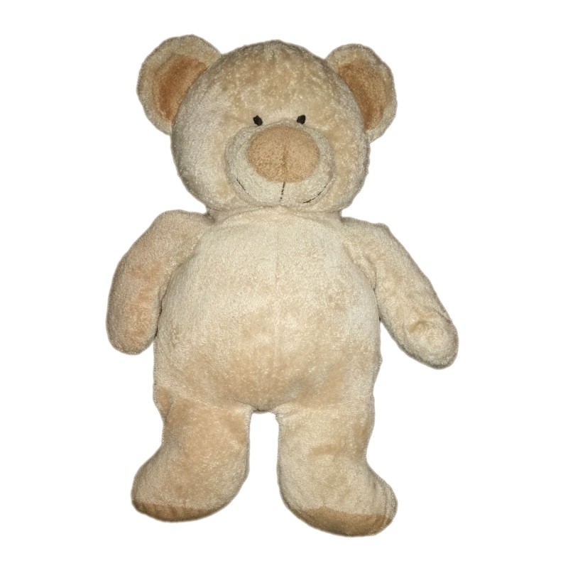 Doudou Ours Lilliputiens Bastien - Écharpe Marron, Noeud Et Croix - Écru/Beige