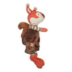 Doudou écureuil Jumpy orange marron BUKOWSKI | Destock Baby