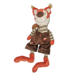 Doudou écureuil orange marron Jumpy BUKOWSKI 40 CM