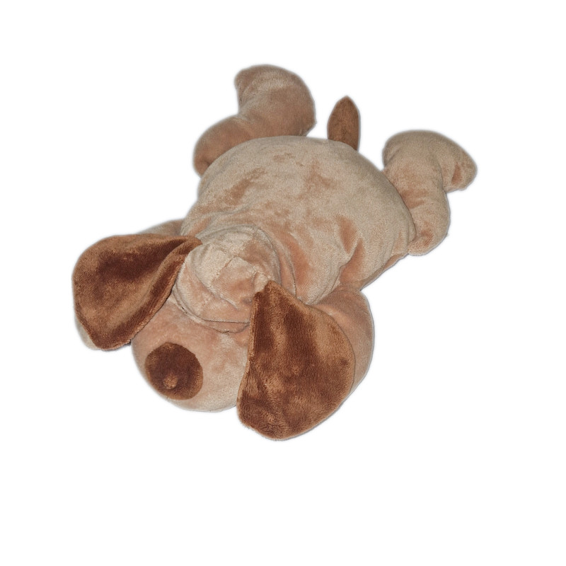 Doudou chien beige marron allongé Orchestra