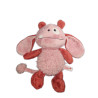 Doudou peluche monstre rose bordeaux Nici 30 cm