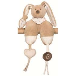 Doudou peluche lapin Cappuccino Maxi Toy Nattou 20 cm | Destock Baby