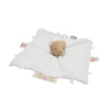 Doudou plat ours blanc pomme étiquettes NOUKIE'S