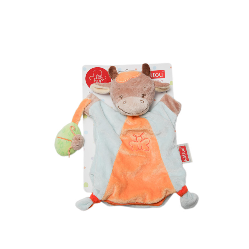 Nattou Doudou vache Marionnette Little Garden