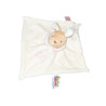Doudou et Compagnie Lapin plat blanc collerette rose Tatoo