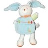 DOUDOU ET COMPAGNIE Lapin bleu blanc vert cape 22 cm  (14621)