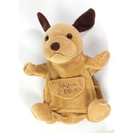 Histoire d Ours Doudou Marionnette Chien beige marron (20931)