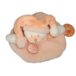 doudou-et-compagnie-ours-plat-rond-douceur-macaron-orange-mandarine-saumon-16-cm (16036)