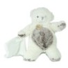 Doudou Baby Nat Ours les Flocons blanc marron mouchoir Babynat BN664 (18958)