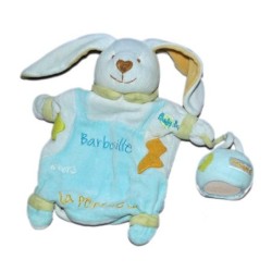 Baby Nat' Lapin bleu Barbouille adore la peinture (15339)