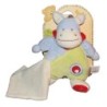 Doudou cheval Mouchoir BABY NAT' bleu vert (15747)