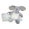 Babynat - Pantin collection : Les Flocons - Doudou Lapin chiné gris brun avec mouchoir blanc - Peluche 22 cm (18866)