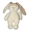 Doudou LAPIN beige crème NICOTOY The Baby collection Petits noeuds rouges 28 cm (13232)