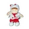 Doudou Peluche Lutin Blanc Rouge bordeaux étoiles Nicotoy Simba Kiabi 25 cm (12771)