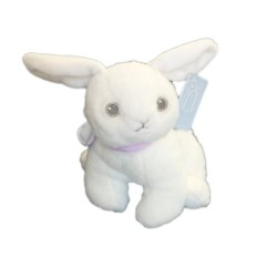 Doudou LAPIN Collier mauve Coeur - NICOTOY Simba Dickie Avda - H 15 cm (7494)