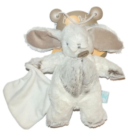 BABYNAT Doudou Lapin blanc Chiné gris BN664 (26595)